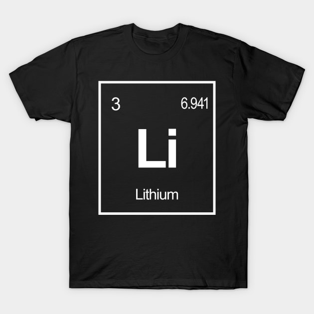 Li Element of Lithium - Periodic Table Elements - Lithium T-Shirt by Mash92